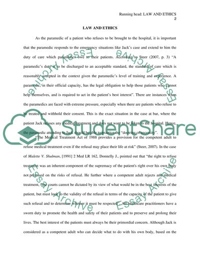 Law and Ethics in Healthcare