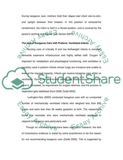 Kangaroo Care: the Use of Improved Technology and Methods