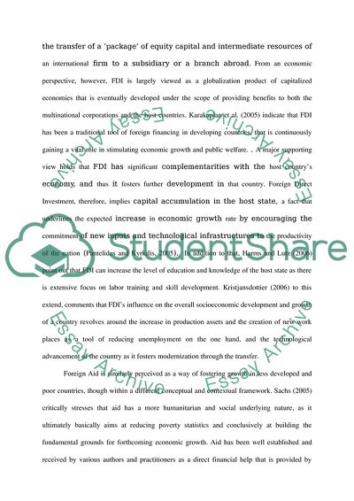 Is Foreign Direct Investment the New Aid