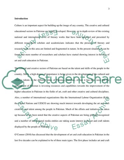 Art and Craft Higher Education in Pakistan