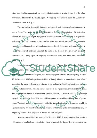 To What Extent Was Taisho Japan Democratic