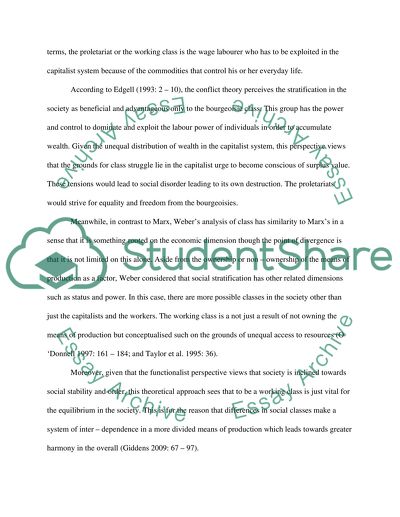 Conceptual Theory of the Working Class