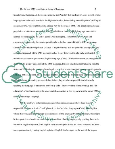 Is Text-Speak Contributing to Language Decline or Decay