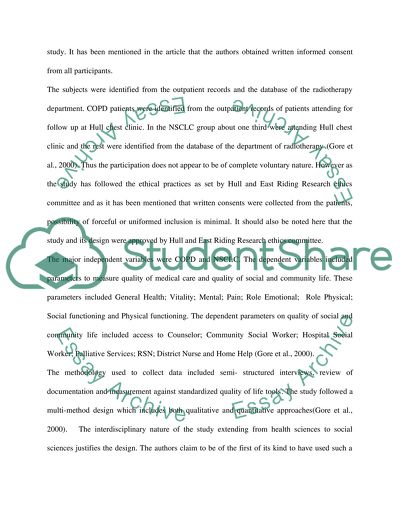 CRITICAL APPRAISAL OF A NURSING QUANTITATIVE STUDY