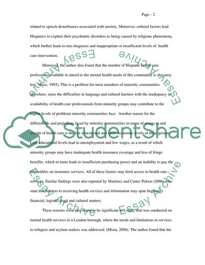 Prejudice Towards Mental Health Problems