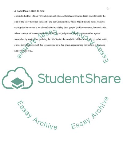 Flannery OConnors A Good Man is Hard to Find