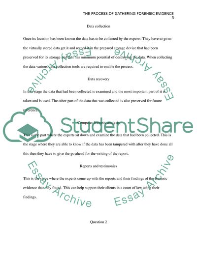 The Process of Gathering Forensic Evidence