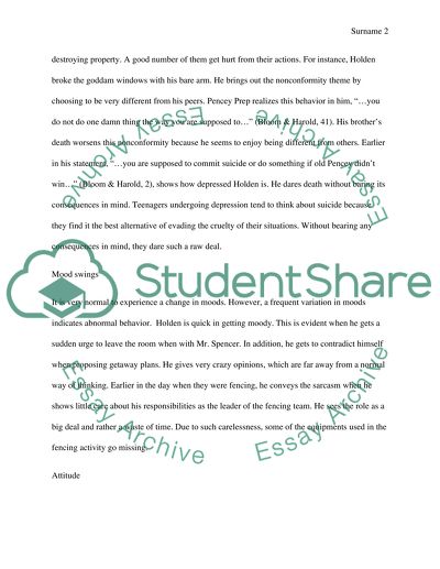 Why many teenagers like Holden have tendency like Sadism