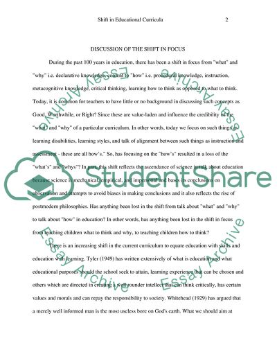 What Shift in Education Is Responsible for Creating Students with Non-Balanced Thinking