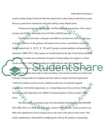 Indian Stock Exchanges