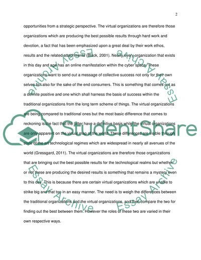 Virtual Organisations