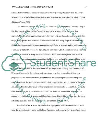 Racial Prejudice in the Jim Crow South