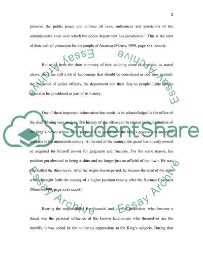 Historical Milestones of American Policing