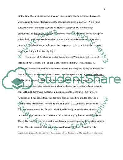 The Old Farmers Almanac: A History of History