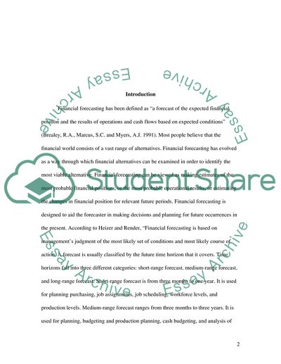 Consensus Methods of Financial Forecasting