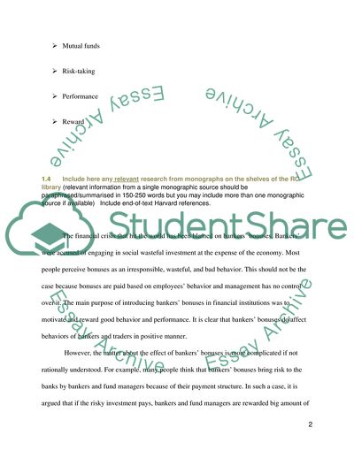 How Effective are Bankers Bonuses