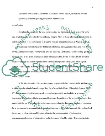 The Role of Social Media in Crisis Management