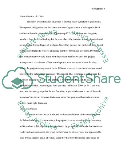 The Threat of Groupthink