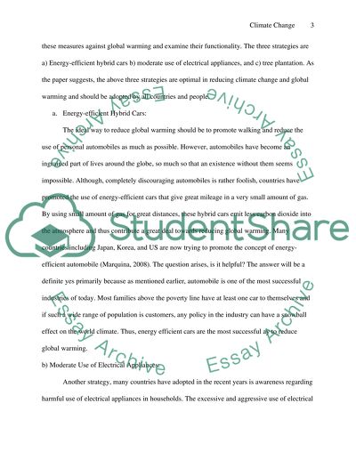 Climate Change and Three Strategies that Countries Are Using to Help the Prevention of Global Warming