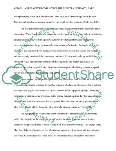 The Quality of Service Administered to Patients