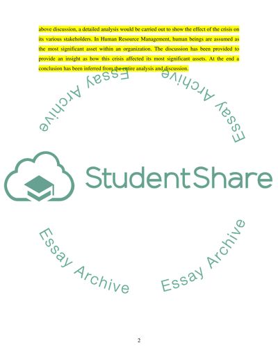 Understanding Worldcom Bankruptcy, Causes, Effects, and the Role of Staff and the Outcome of the Crisis