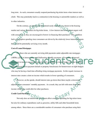 Impact of interest rates on the typical consumer in the economy