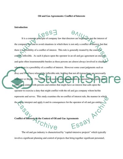 Conflict of Interest between Owners and Operators