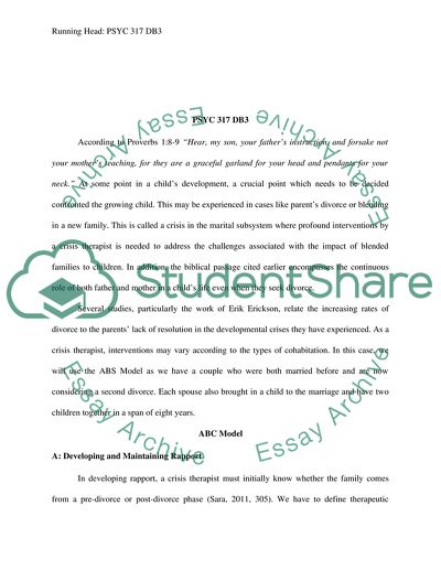 Interventions as a Crisis Therapist within a Couple