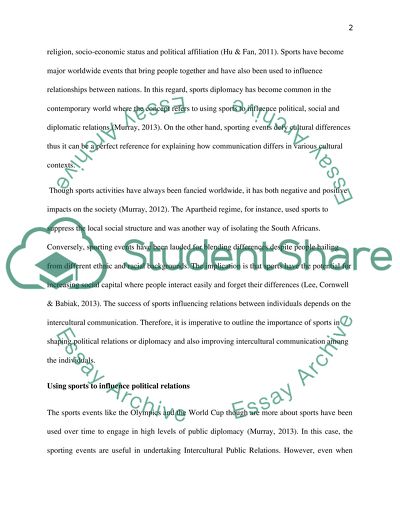 The Intercultural Communication in the Sports and Politics