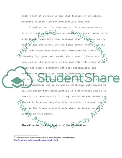 Globalisation: Advantages and Disadvantages
