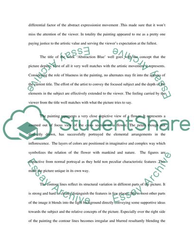 Analysis of Georgia OKeeffes Abstraction Blue