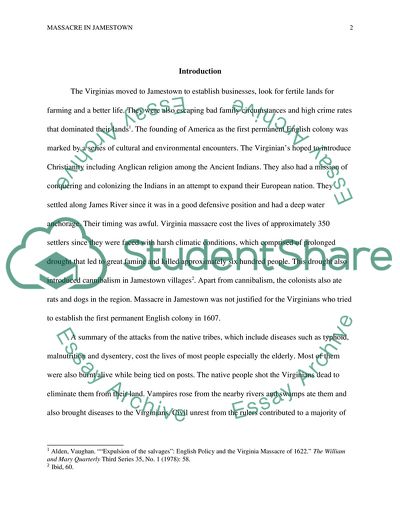 Establishing the First Permanent English Colony and Massacre in Jamestown