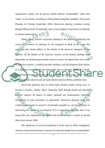 Succession Planning in Middle Management