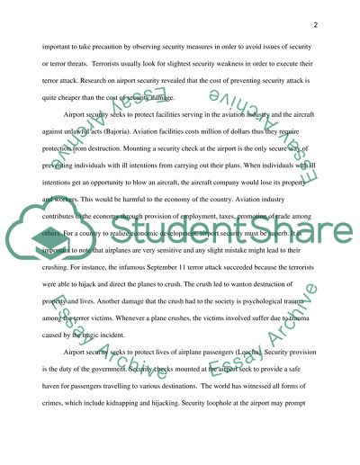 Contemporary Airport Security Issues