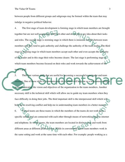 Teamwork essay examples image