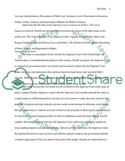 The Role of the Supreme Court in American Politics