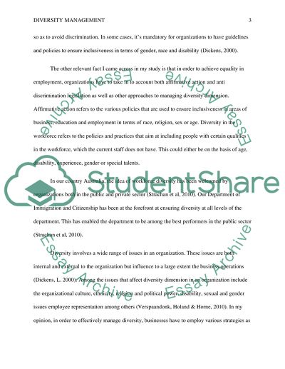 Diversity Management and Organizational Culture