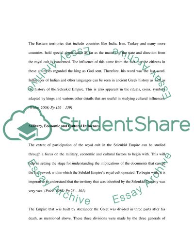 Royal Cult of Seleukid Empire