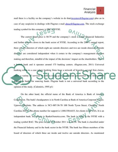 Financial Analysis of Flagstar Bank and Bank of America