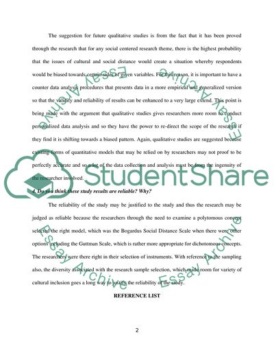 What were the Results of this Study