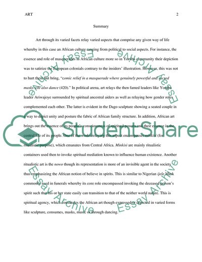 Spiritual Powers and Their Essence in African Art