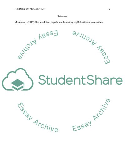 History of Modern Art 1870 - 1970