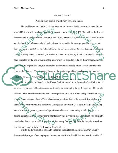 Rise of Health Care Costs