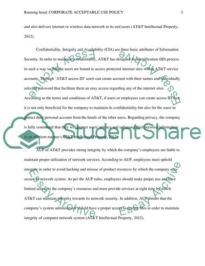 Corporate Acceptable Use Policy