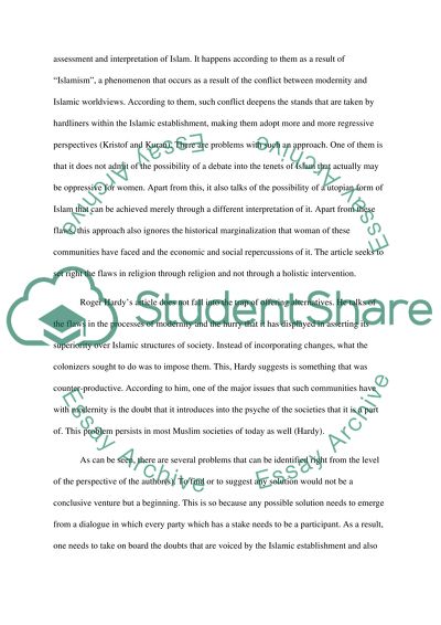 Islamic Responses to Western Modernization in the Middle East