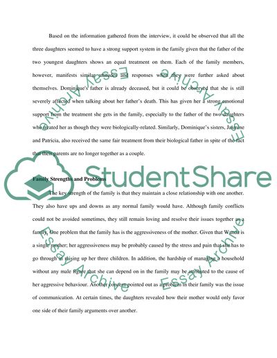 Family Assessment of the Miles Family