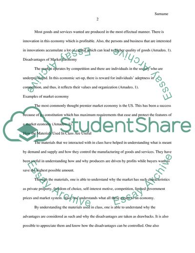 Market Economy Analysis