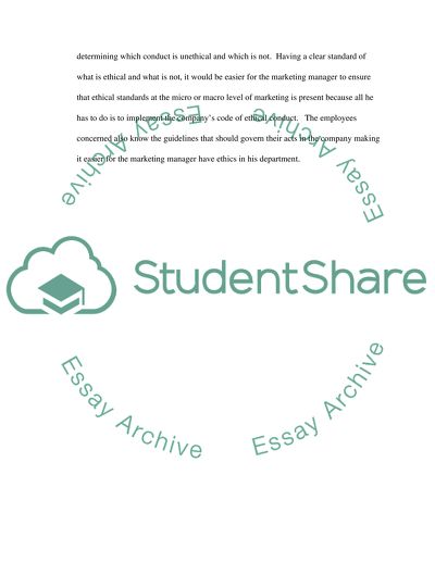 Relationship Marketing and Ethical Standards