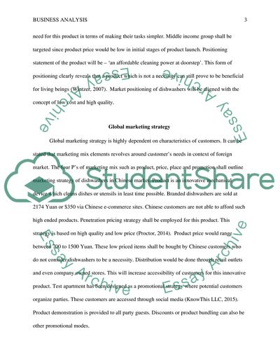 Dishwasher Business Strategy