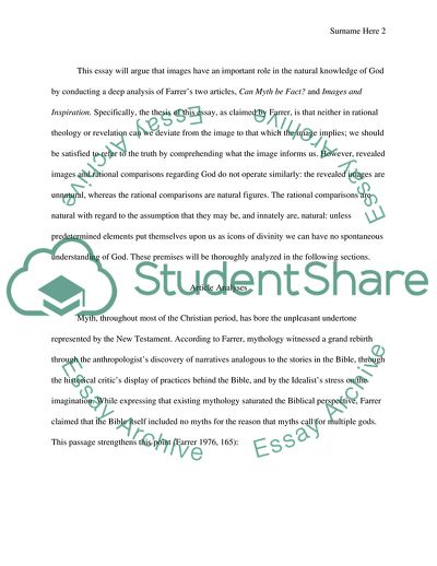 Austin Farrers Theory of Images